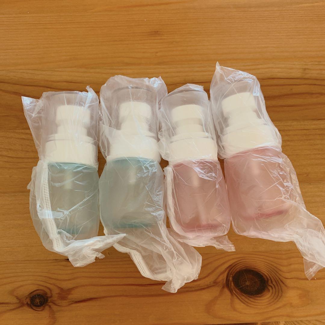 スプレーボトル 霧吹き 4個セット ピンク ブルー 30ml 旅行 除菌 化粧品
