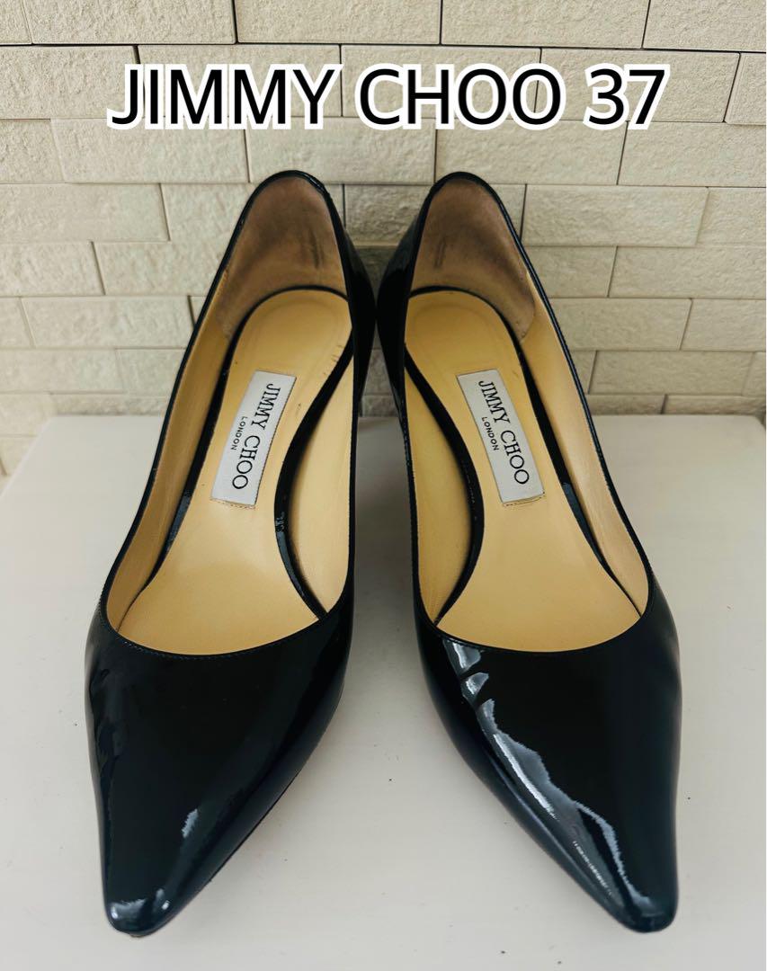 JIMMY CHOO パンプス 黒 37 JIMMY CHOO ジミーチュウ パンプス ブラック37