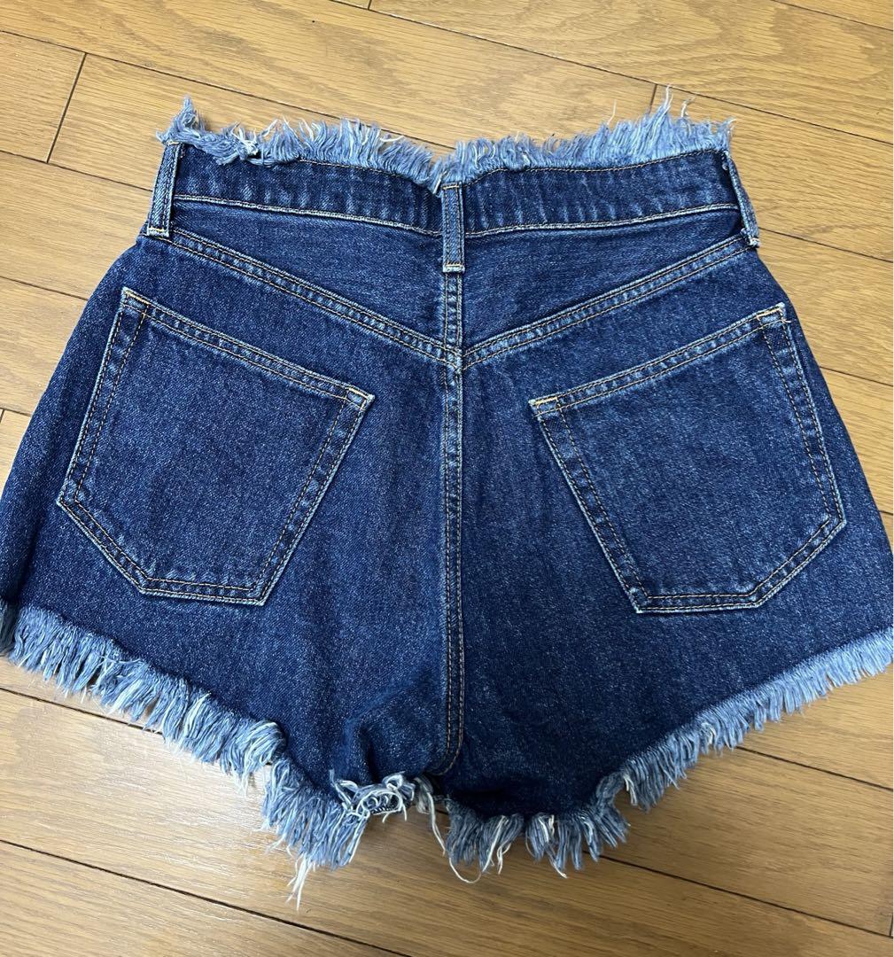 moussy デニム フリンジ ショートパンツ 値下げ moussy フリンジ デニムショートパンツ｜Yahoo!フリマ