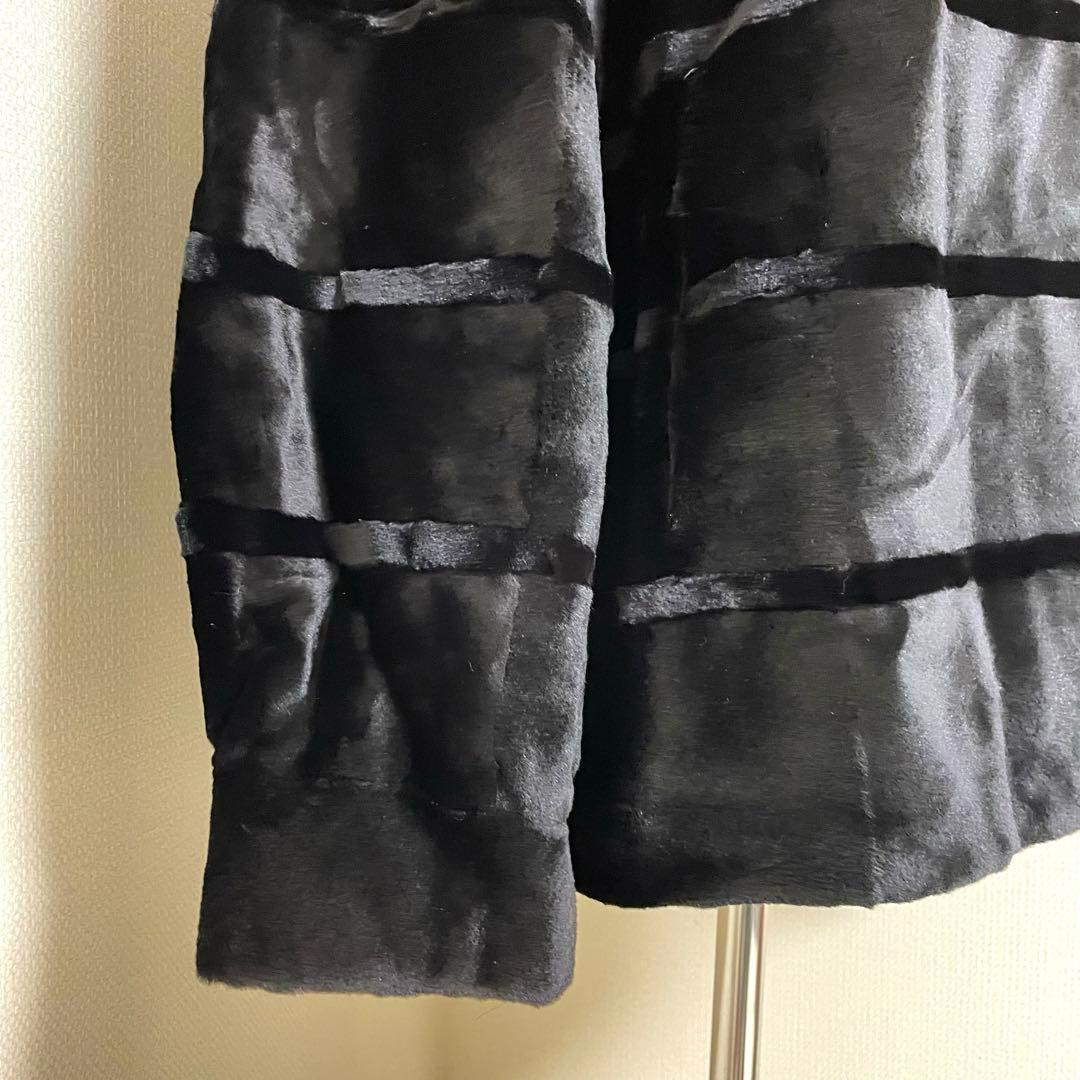 【超美品】京都老舗 TSUKAKI リアルファーコート ミンク調 エレガント