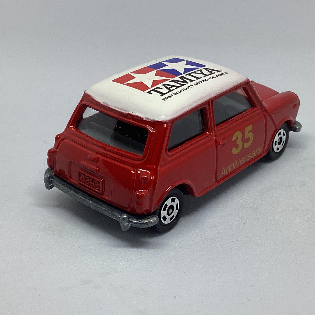 トミカミニクーパー　クリヤマ模型特注　赤ボデー　タミヤルーフ　銀ホイルレア美品
