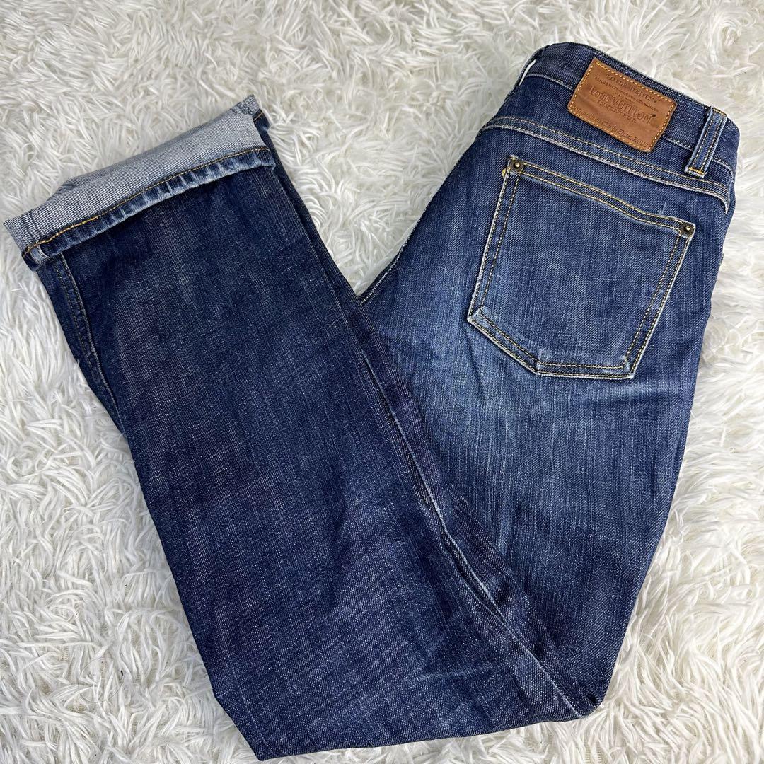 極美品 LOUIS VUITTON ダークブルーデニム 36 S~M イタリア製 極美品 LOUIS VUITTON ダークブルーデニム 36 S~M イタリア製