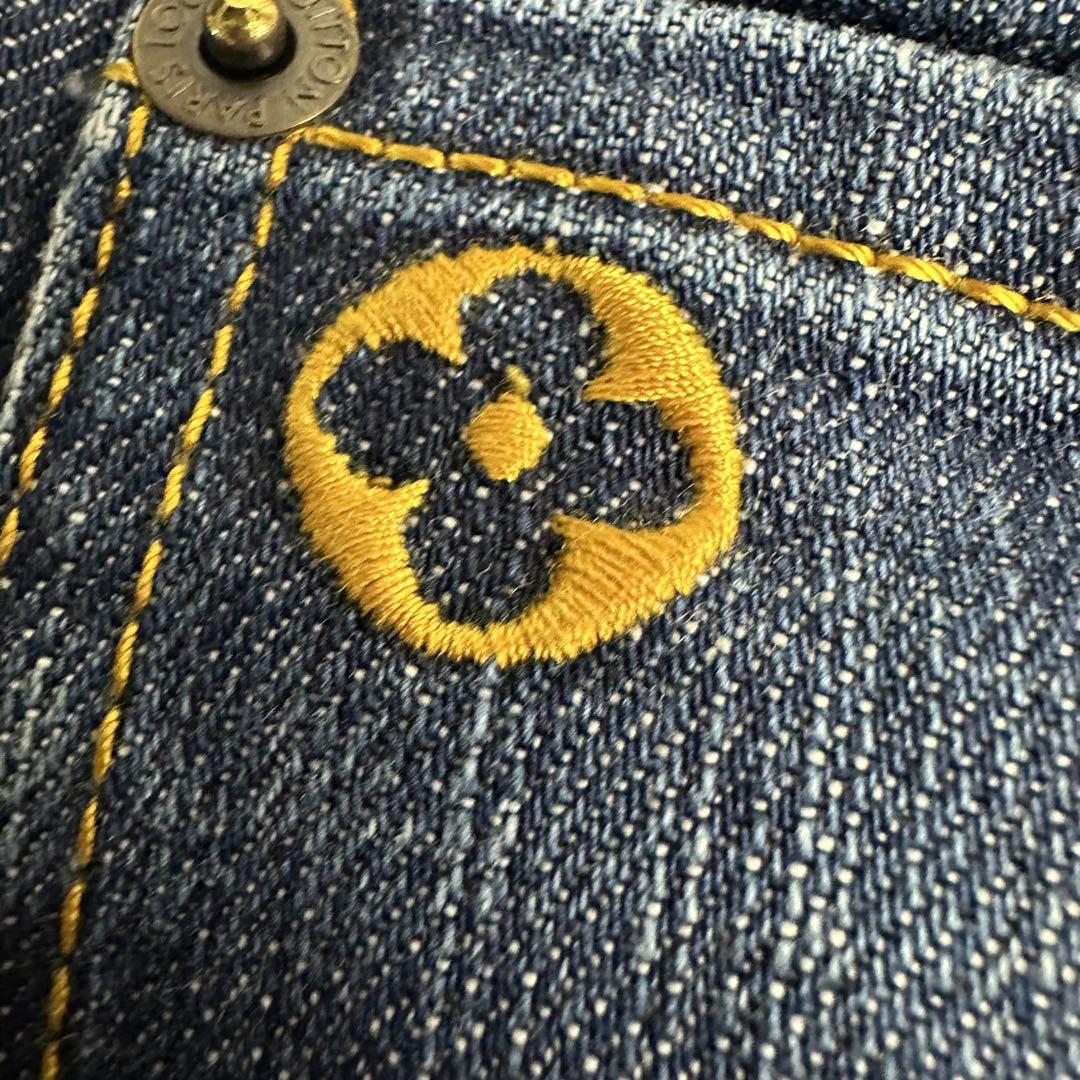 極美品 LOUIS VUITTON ダークブルーデニム 36 S~M イタリア製