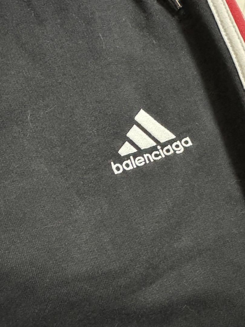 balenciaga adidas ブラック ストライプ パンツ