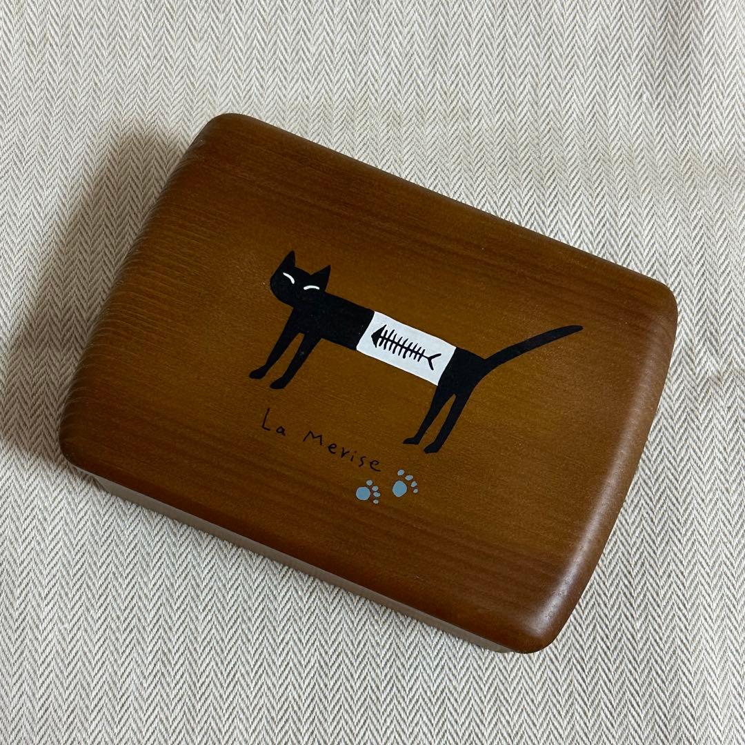 マタノアツコ ら.むりーず 黒ネコの小物入れ 木製 激安な 70.0%OFF www