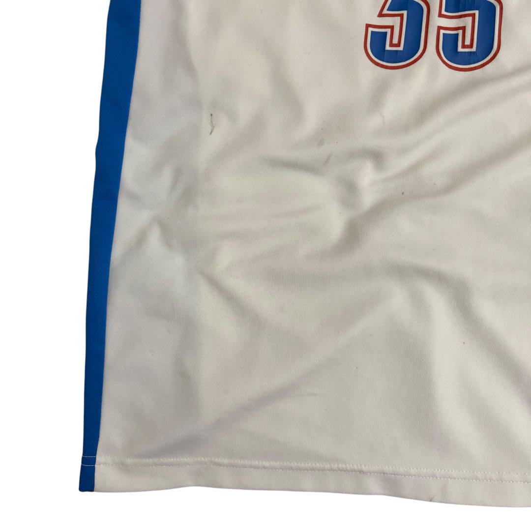 アディダスNBAオクラホマサンダーケビンデュラントユニフォーム刺繍ロゴホワイトM
