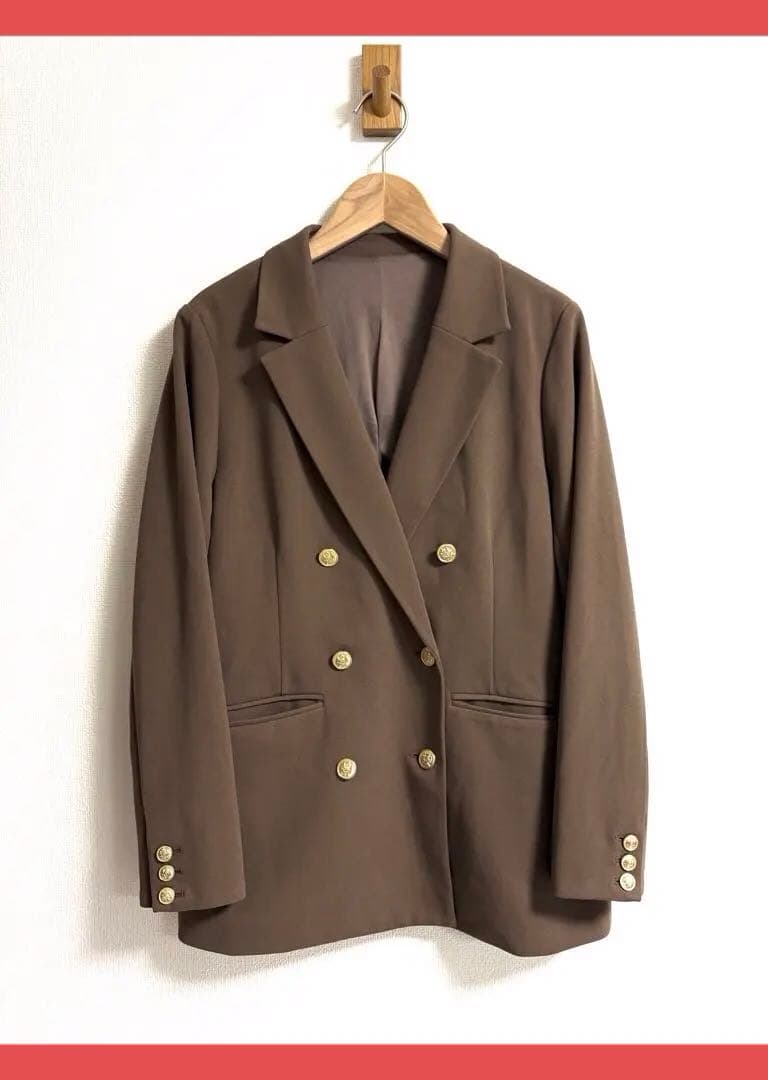 ホワイトジョーラ 洗えて動けるワーママダブルジャケット 金ボタンダブルジャケットS WHITE JOOLA