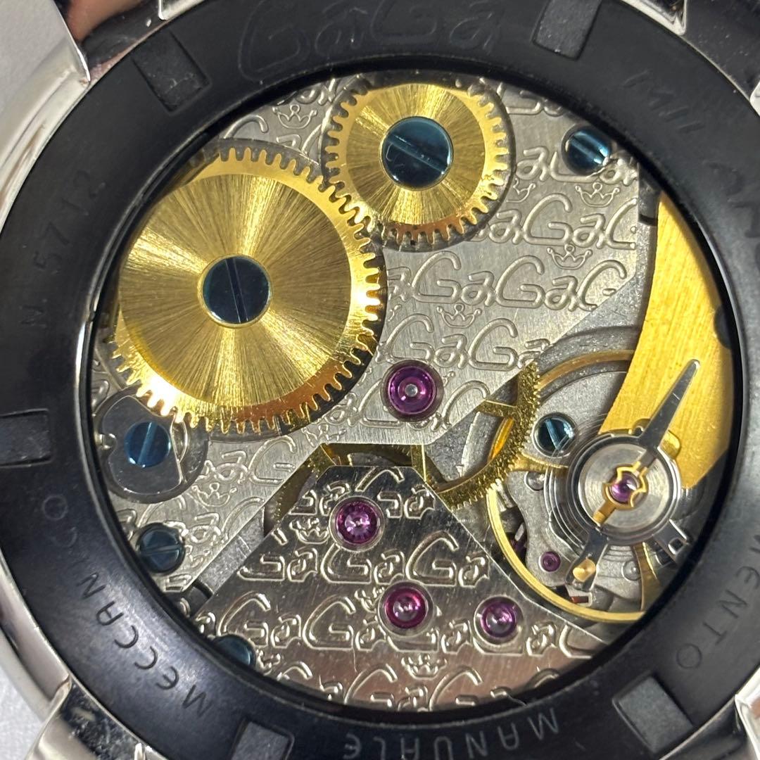 【GaGa MILANO】マヌアーレ48 手巻き 腕時計 レインボーインデックス