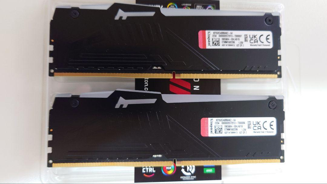 Kingston FURY Beast RGB 64GB PCメモリ DDR5