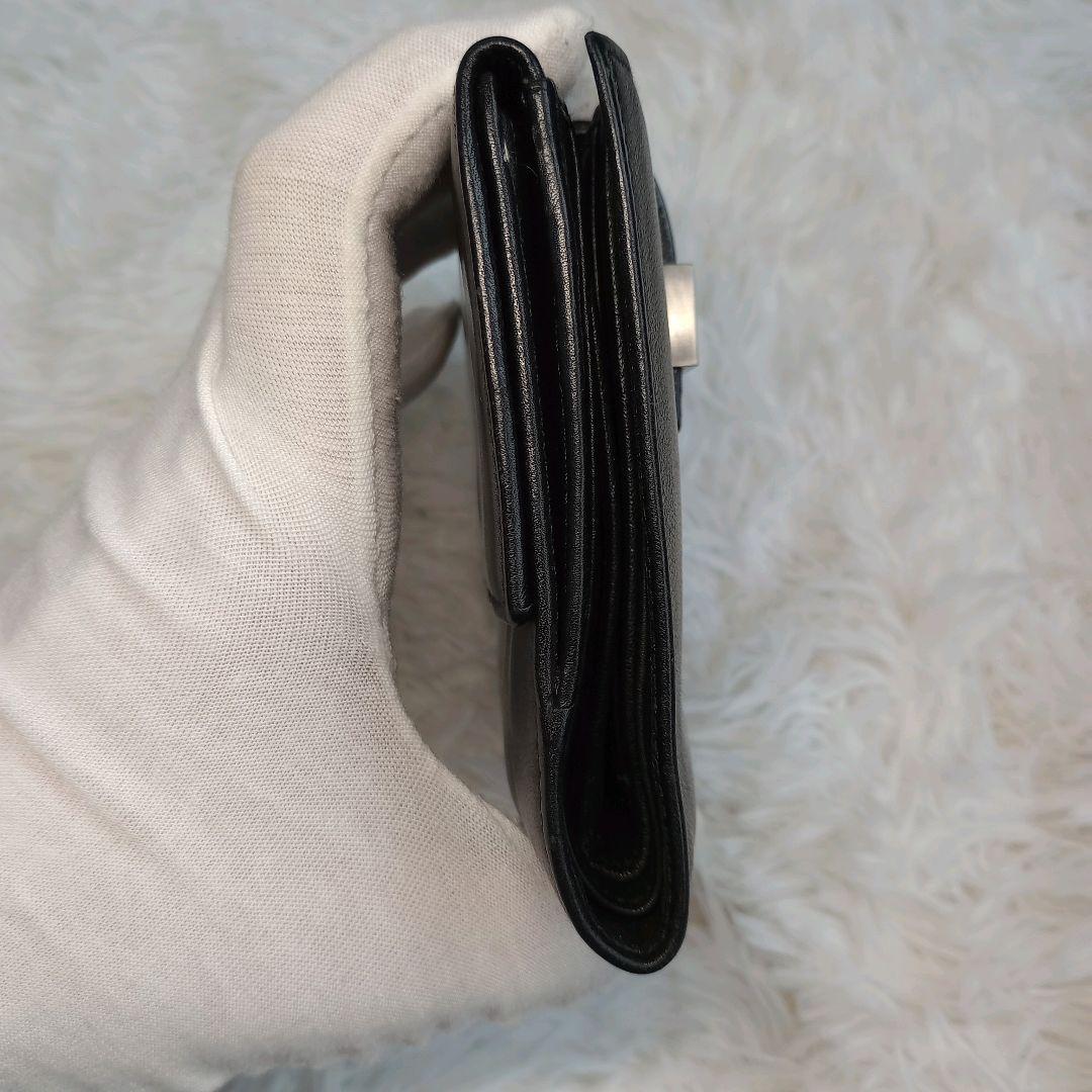 GUCCI 美品 折り財布 メンズ 収納多め レザー ブラック グッチ