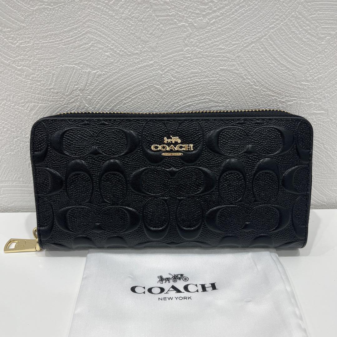 COACH ブラック レザー 長財布