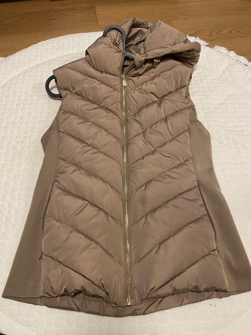 フェイクレザーダウンベスト zara - メルカリ