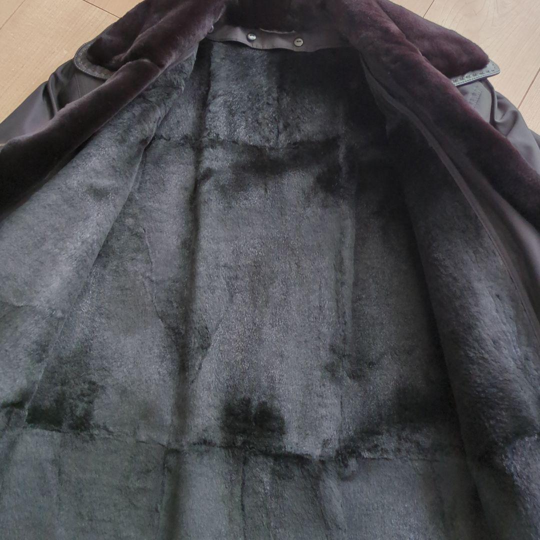 黒 ステンカラーコート ウエストベルト付き 黒 ステンカラーコート ウエストベルト付き