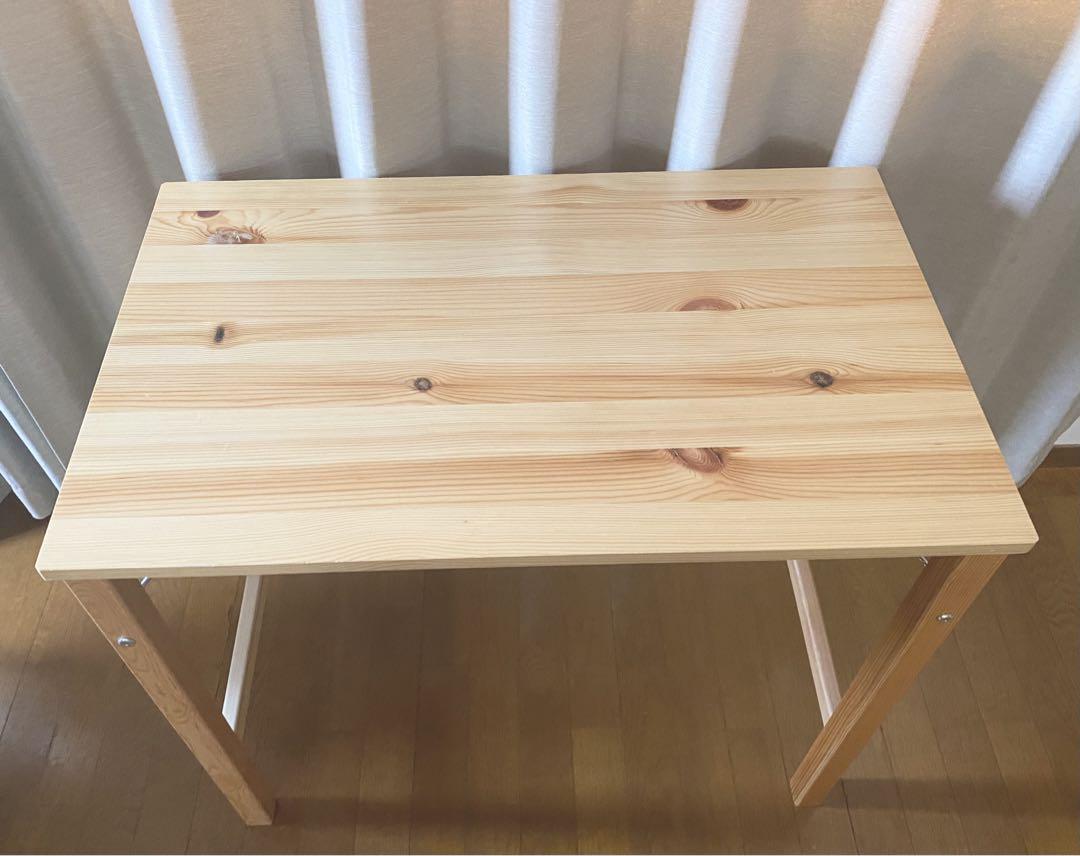 激安正規品 美品！MUJI 無印良品 テーブル パイン材 天然木 折りたたみ ダイニングテーブル