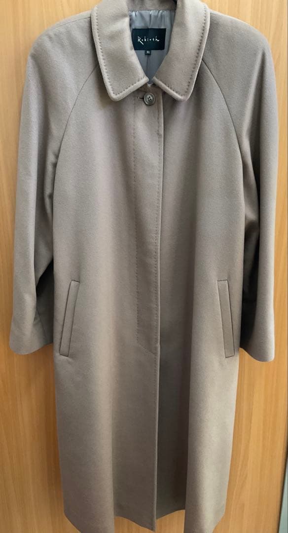 Rebirth ベージュ カシミアロングコート 11号XL(LL)・Rebirth