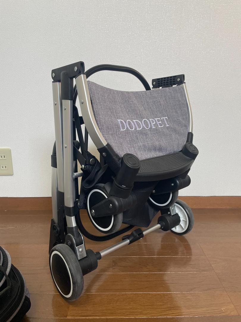 DODOPET 中小型犬用ドッグカート グレー