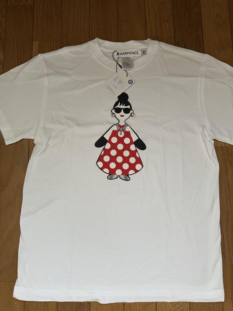 HAPPYFACE ポルカドットキャラクターTシャツ M