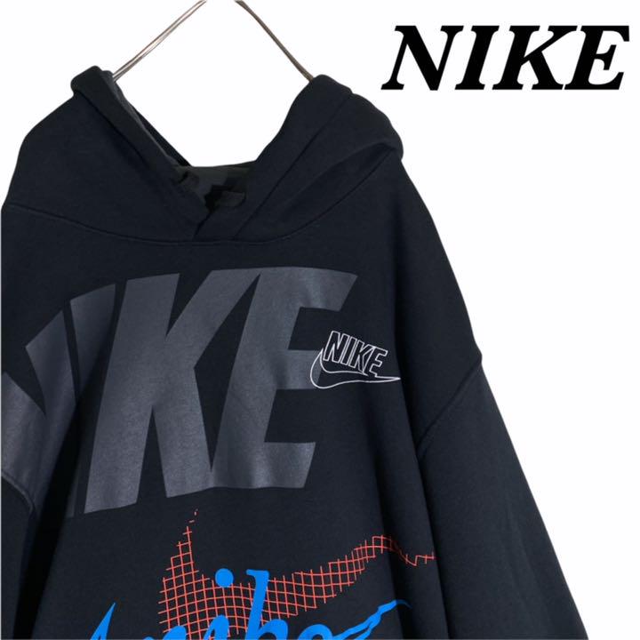 【レアデザイン】NIKE ナイキ ビッグロゴパーカー XLサイズ