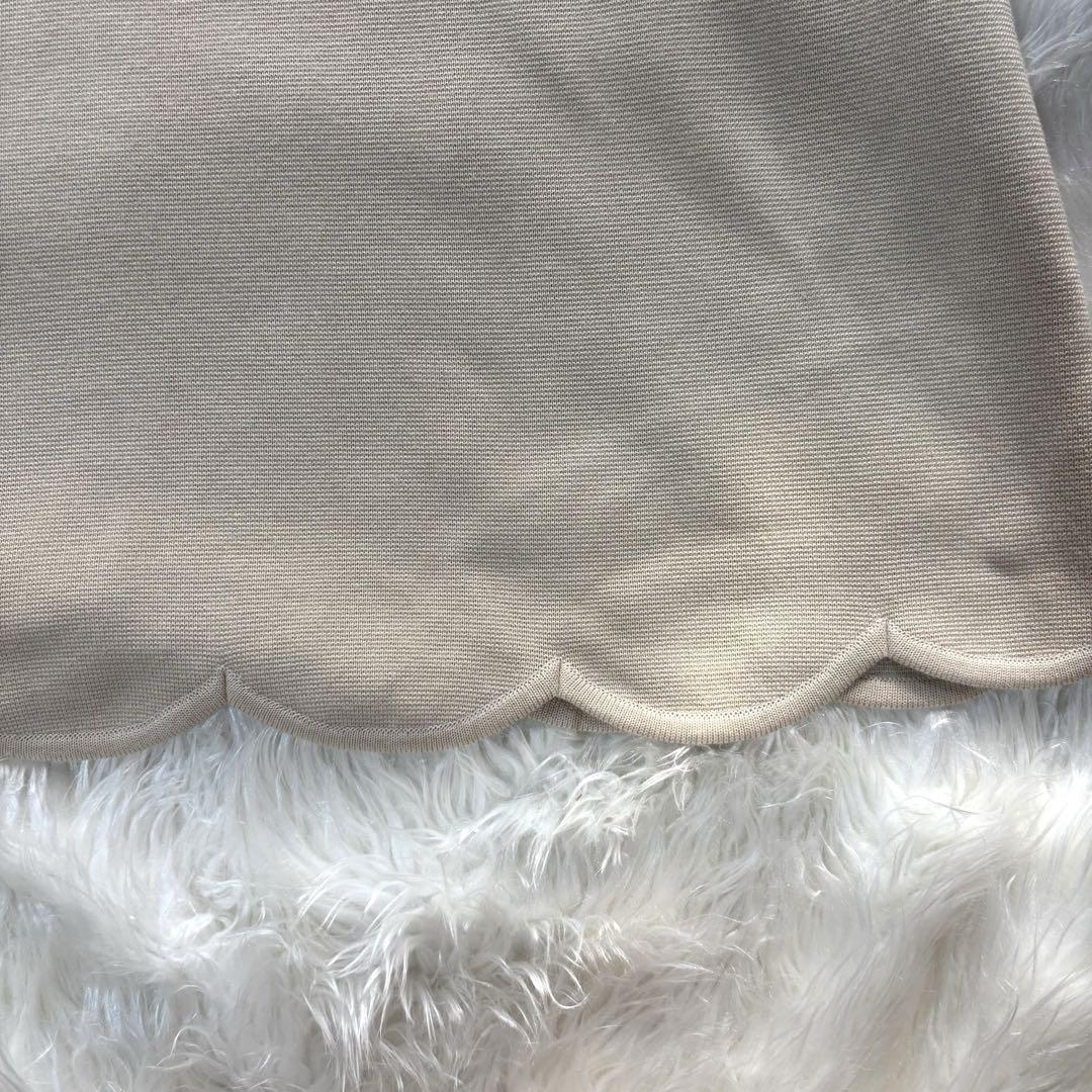 美品✨フォクシー 上品 スカラップ ニットワンピース 25729