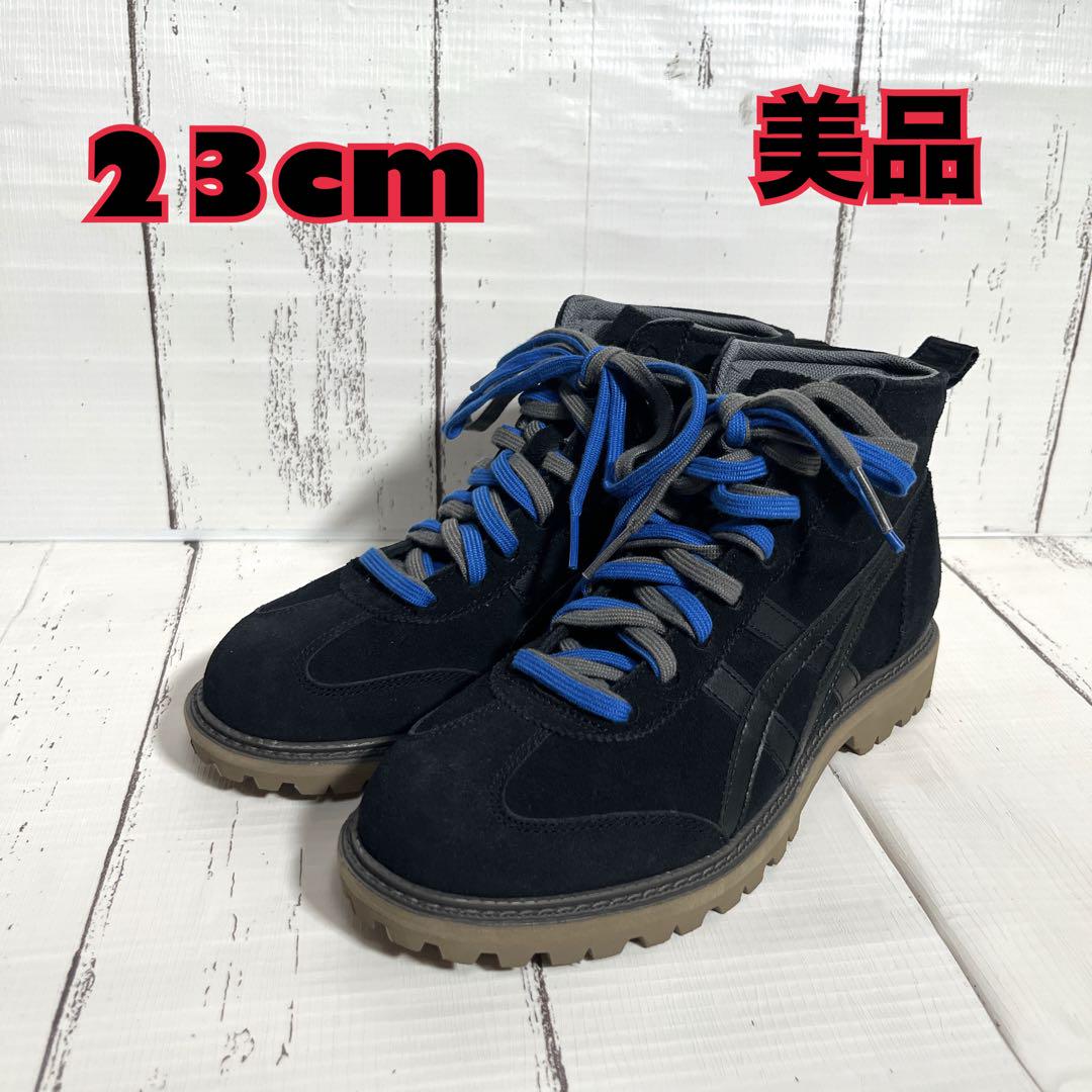 オニツカタイガー メキシコ リンカン スエード 23センチ 美品】オニツカタイガー MEXICO RINKAN ブラック スエード 23