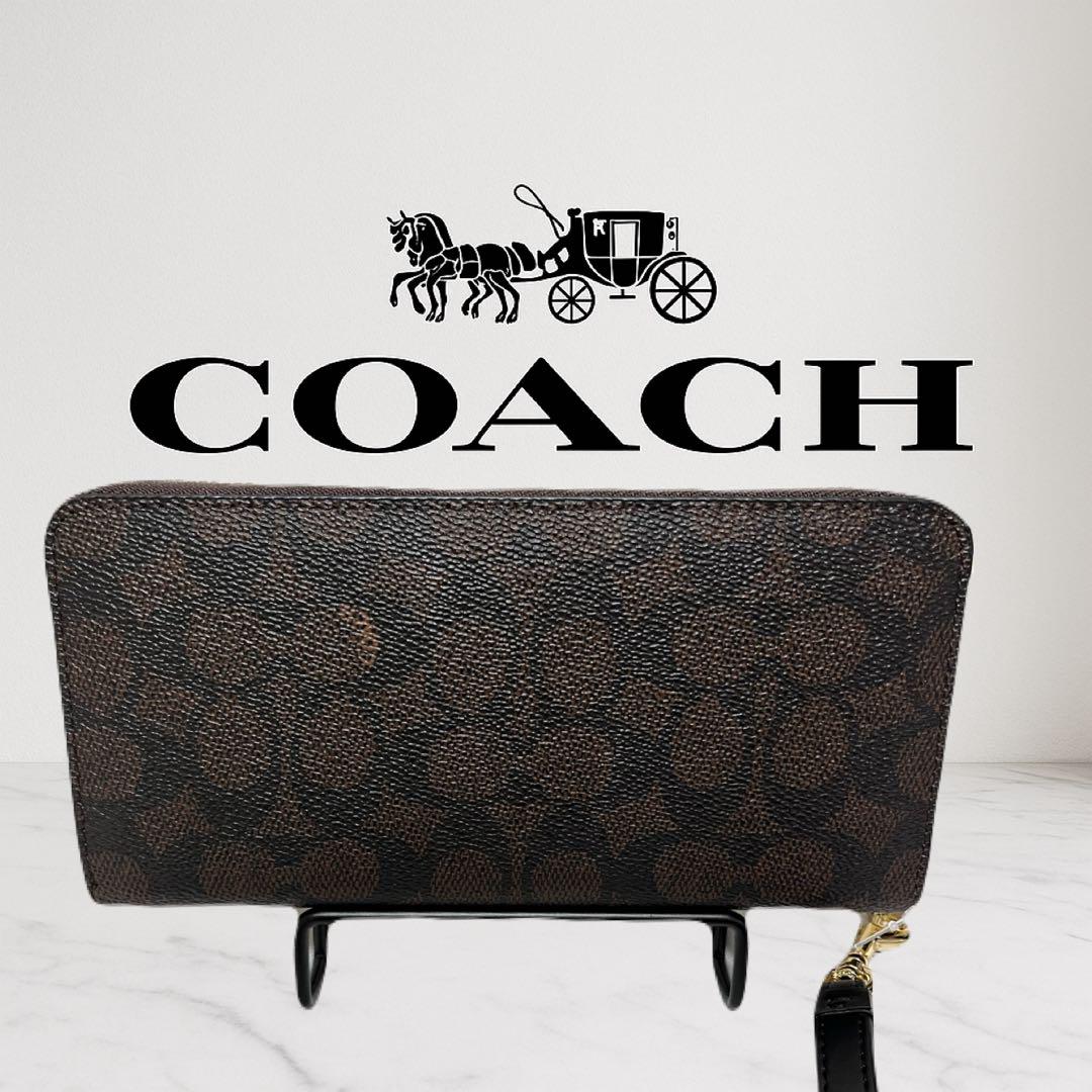 COACH 長財布 ブラウン cw778アウトレット品