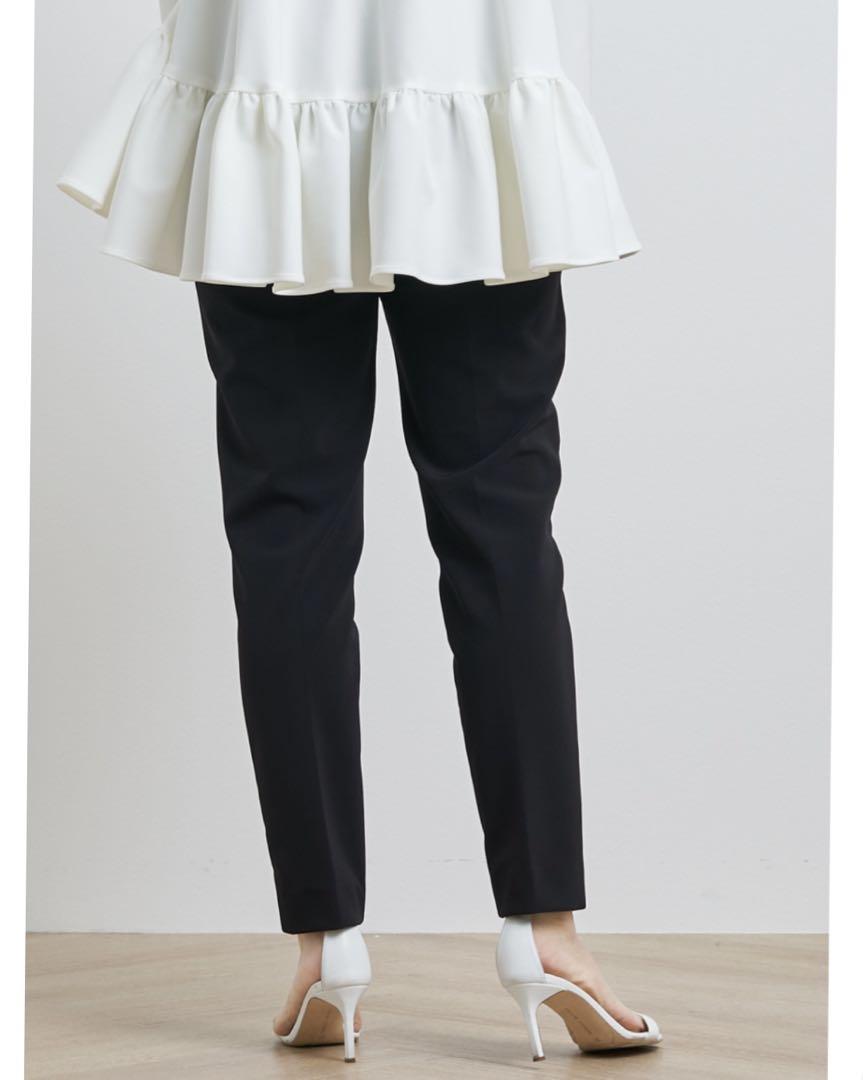yori ヨリ ピンタックストレッチパンツ サイズ36 ブラック