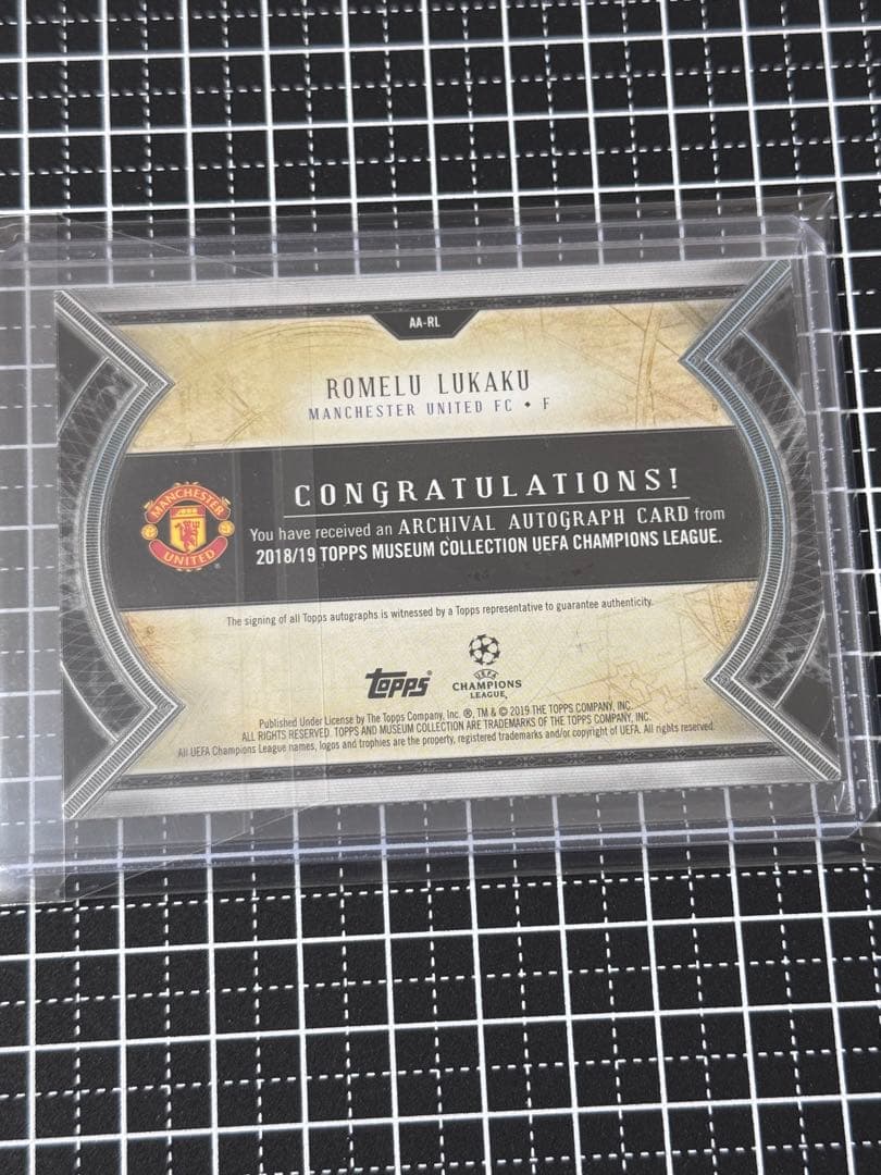 2019 Topps museum Romelu Lukaku auto 50やや傷や汚れあり UP786_INFO