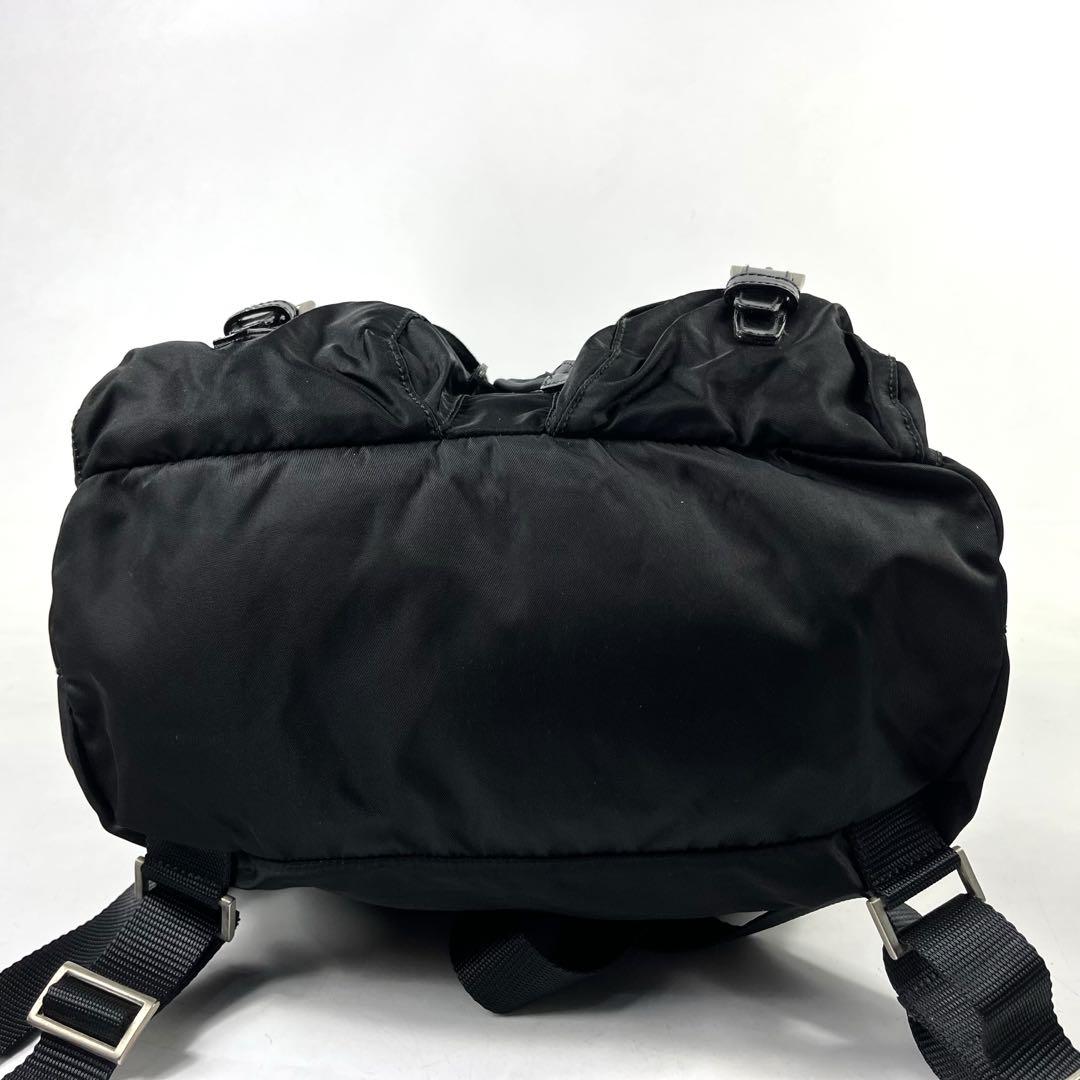 極美品✨ PRADA プラダ リュック ナイロン ブラック 黒 三角ロゴ