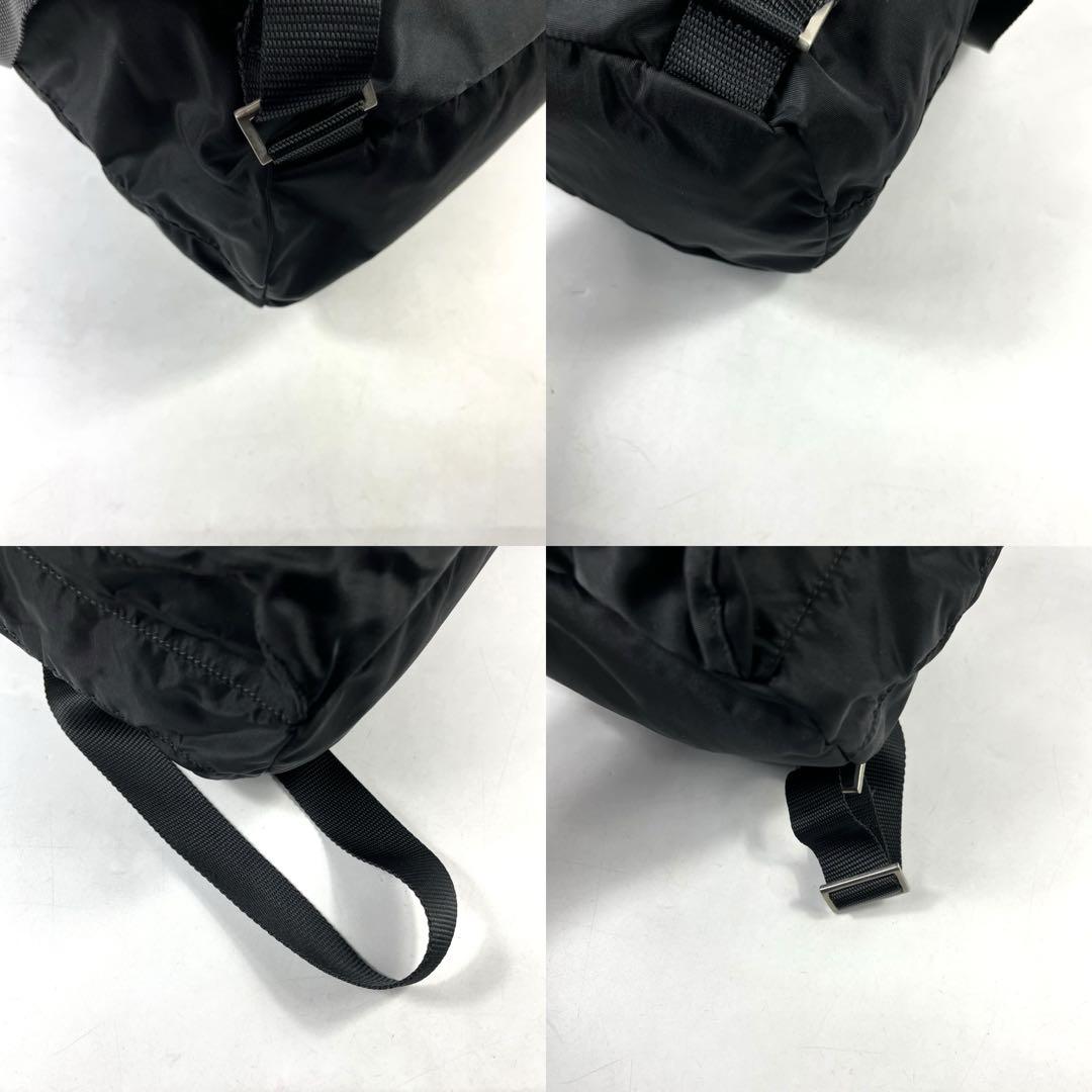 極美品✨ PRADA プラダ リュック ナイロン ブラック 黒 三角ロゴ