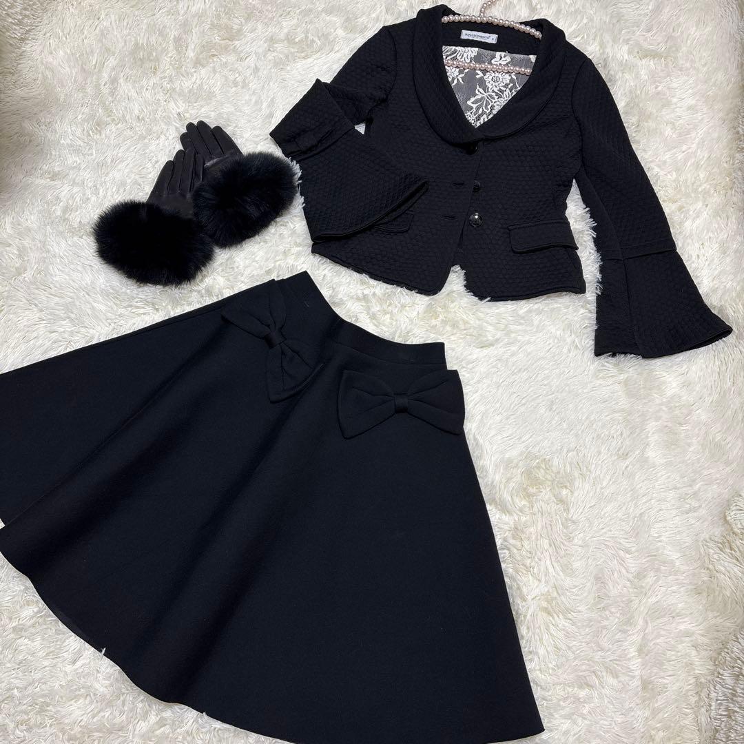 リナシメント リボンジャケット スカートセット お出かけコーデM