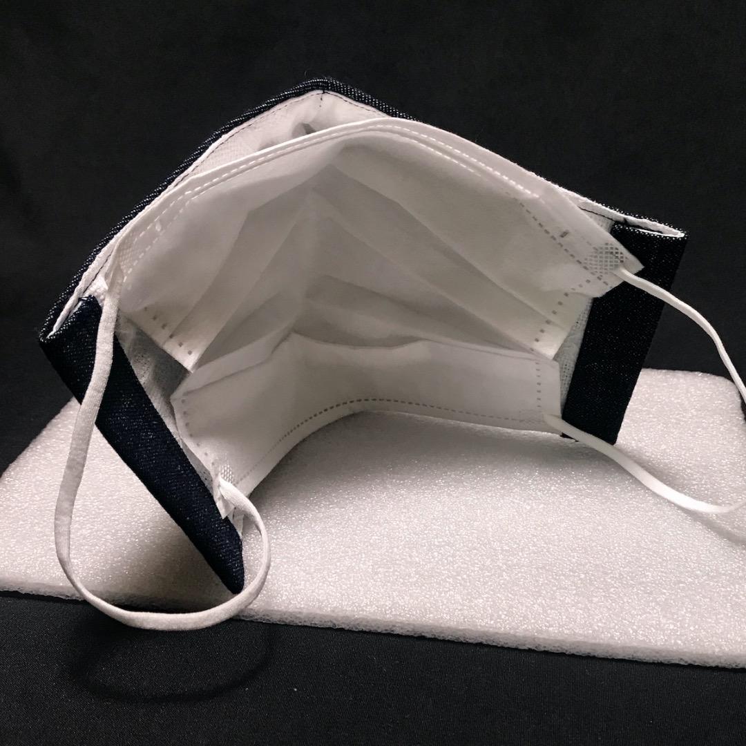 【デニム】ハンドメイド 大人用 立体 インナーマスク 手作り