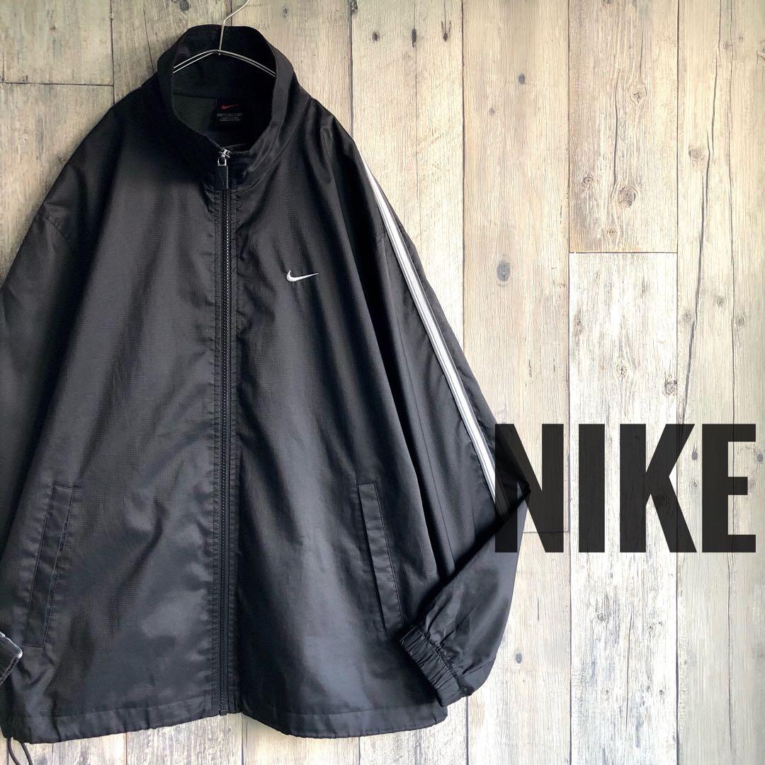 オールド　NIKE ナイキ　ナイロンジャケット　ウインドブレーカー　00s 黒
