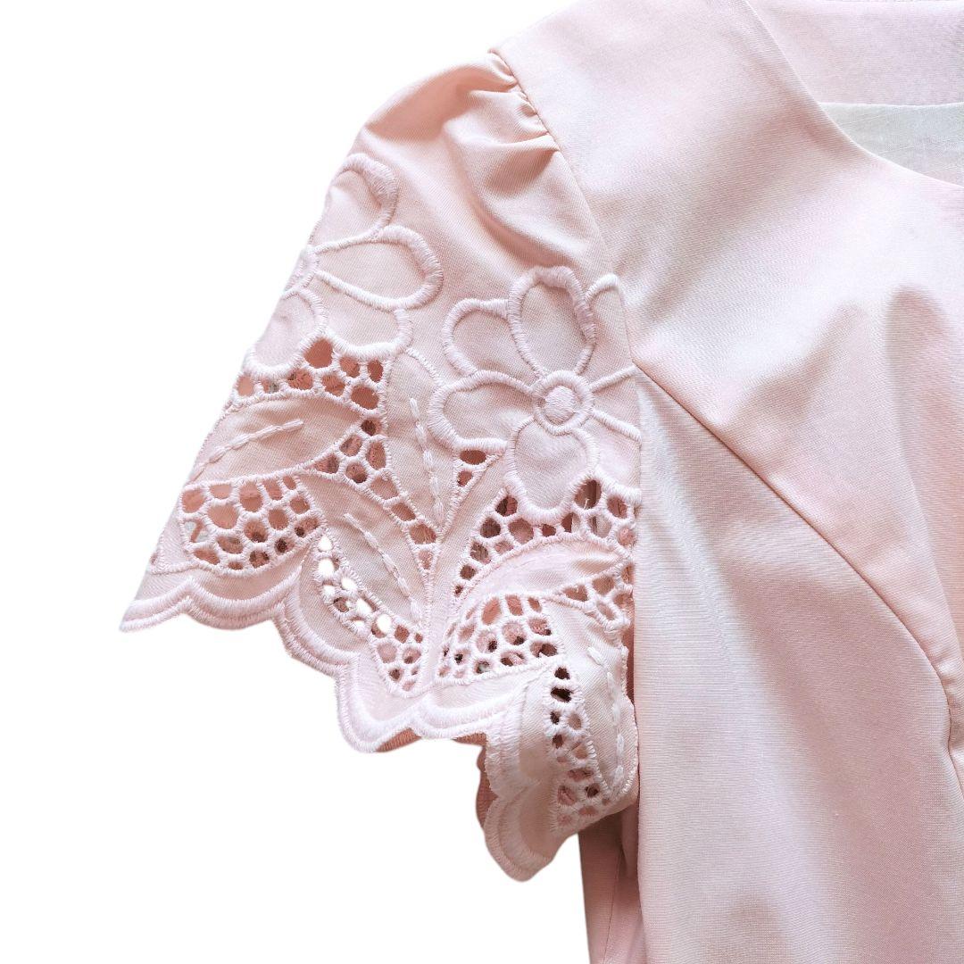 美品✦エムズグレイシー フレアワンピース ロング カットワーク 美品✦エムズグレイシー フレアワンピース ロング カットワーク