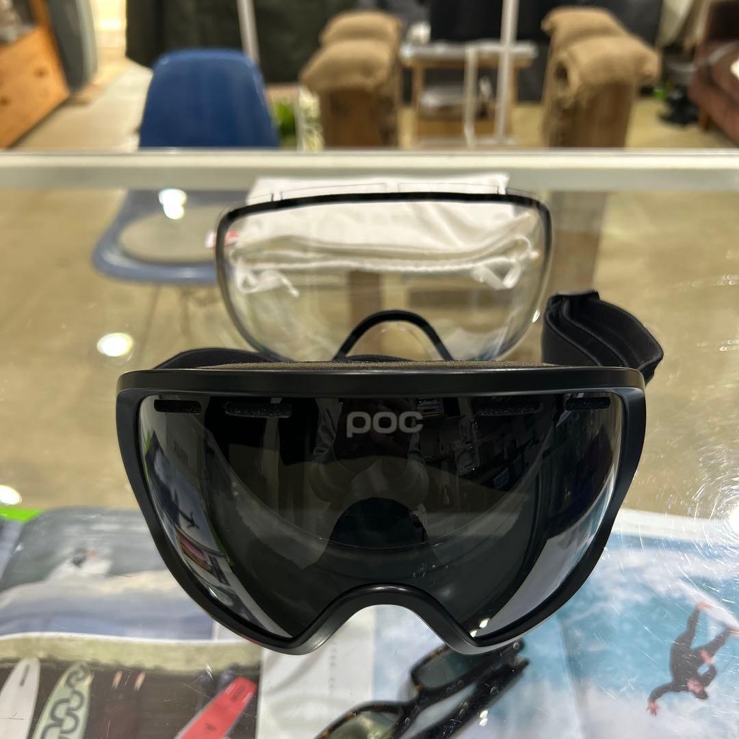 POC FOVEA ゴーグル ノーミラーブラックレンズ クリアレンズ付き