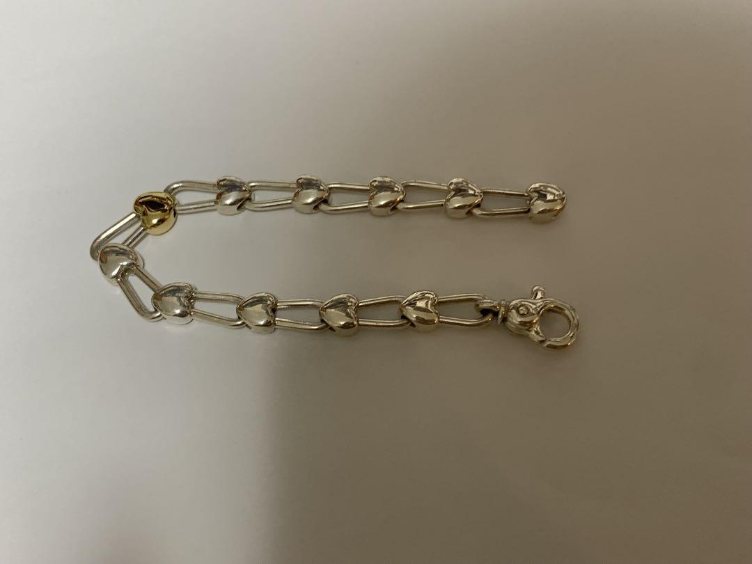 ティファニー シルバー ハートロックチェーンブレスレット 約