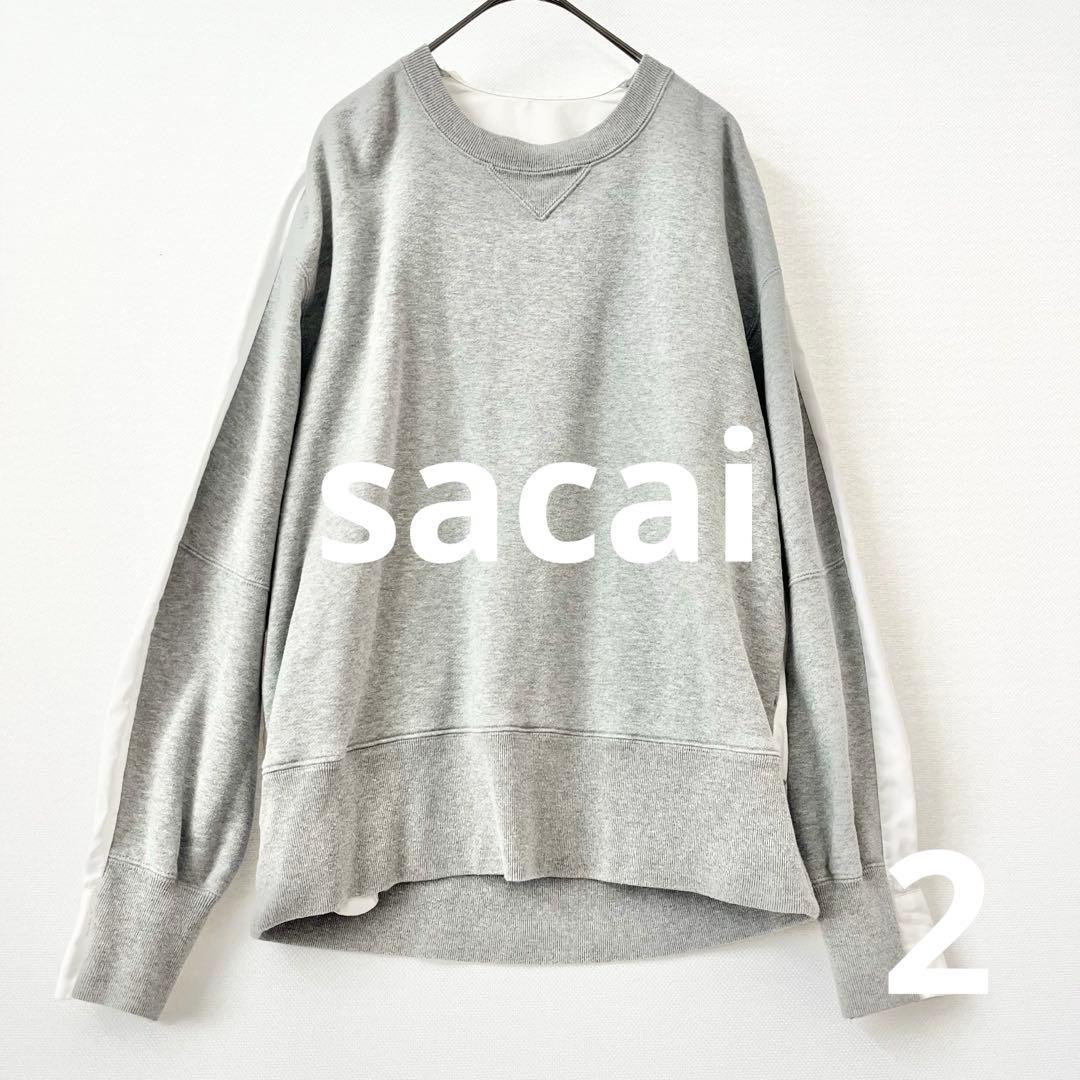 サカイsacaiドッキングスウェット2グレー灰色M sacai