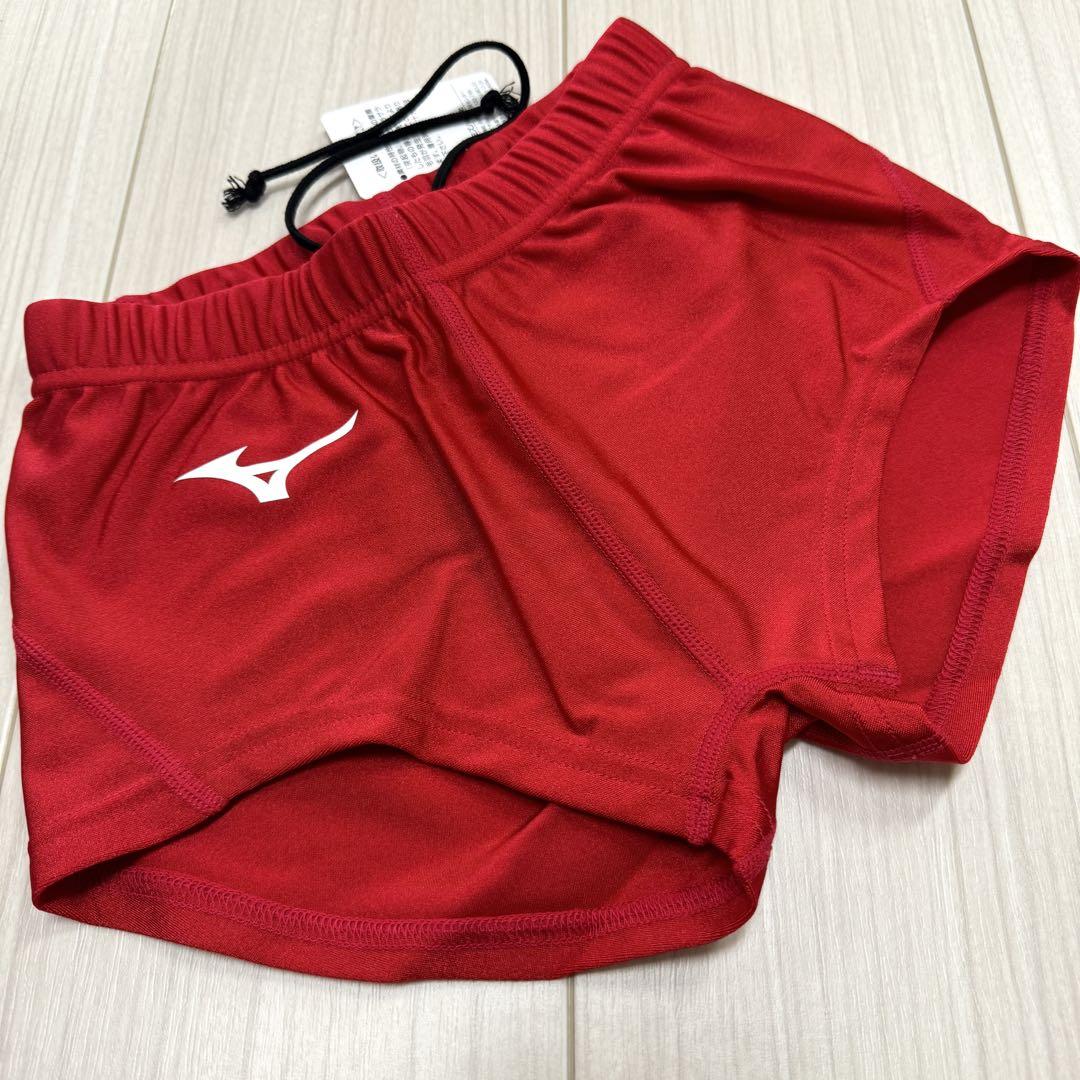 ミズノ　女子陸上ショーツ(スパッツ型)　レッド単色　Sサイズ　新品