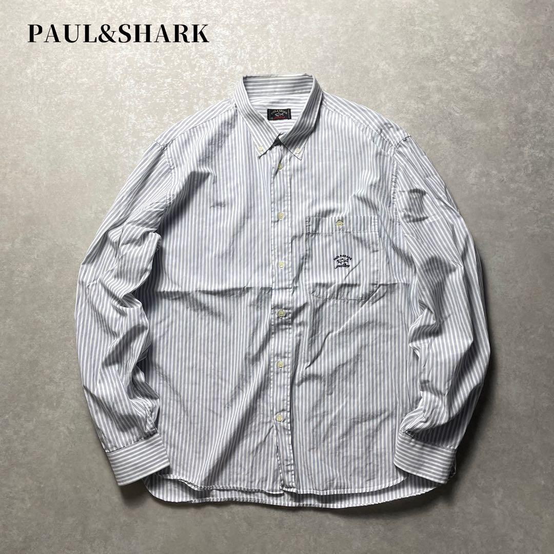 PAUL & SHARK ボタンダウンシャツ ストライプ ポールアンドシャーク