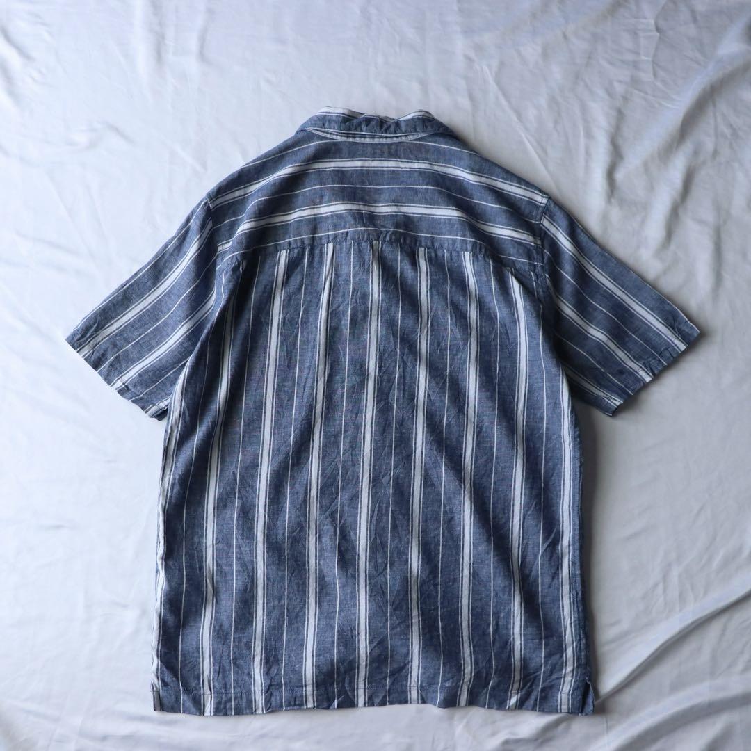 年末のプロモーション 00s 90s OLD 古着 ボックスシルエット リネン 開襟シャツ GAP トップス