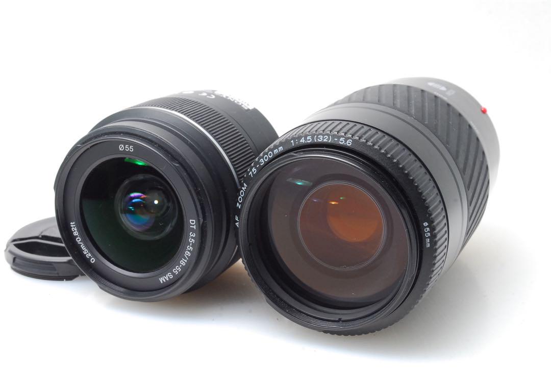 ✨入門モデル✨SONY α55✨ダブルレンズ✨✨スマホ転送OK✨ソニー
