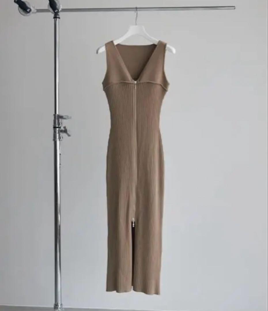 LONG ZIP KNIT DRESS/ロングジップニットドレス