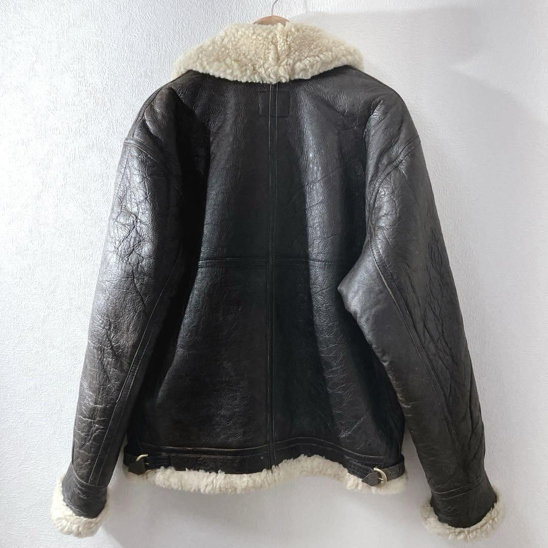 RAF USNAVY AIR FORCE ムートンフライトジャケット42XL古着