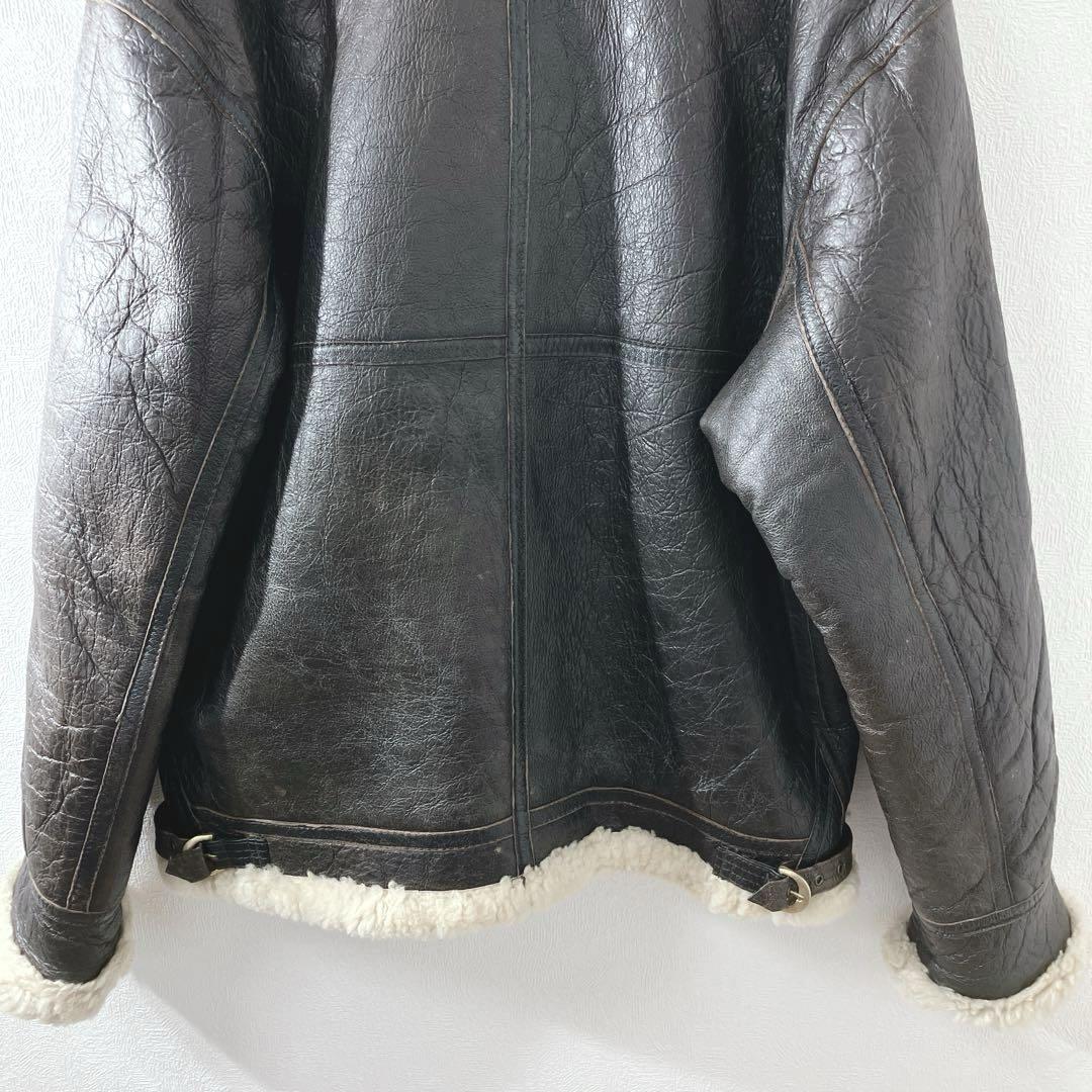 RAF USNAVY AIR FORCE ムートンフライトジャケット42XL古着