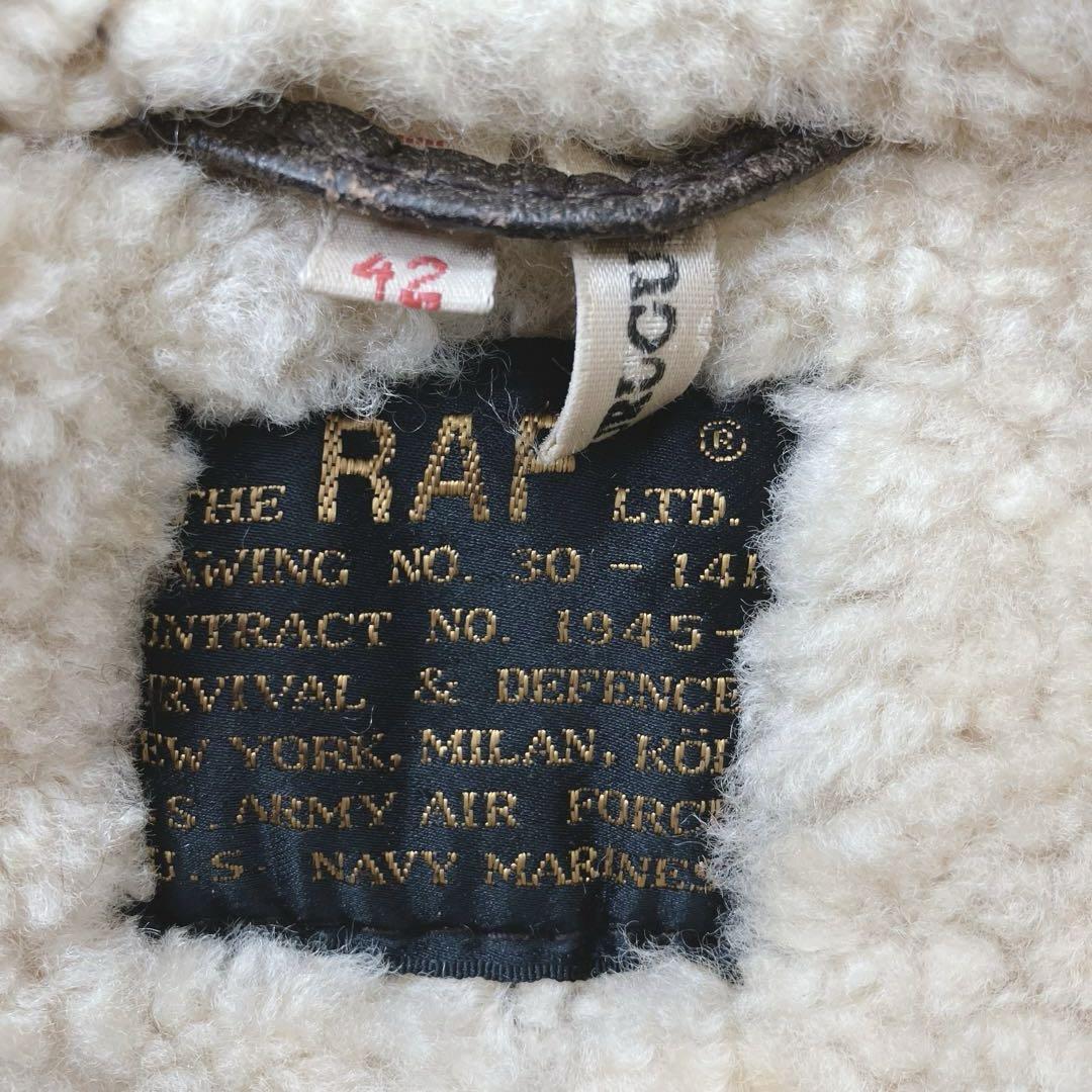 RAF USNAVY AIR FORCE ムートンフライトジャケット42XL古着