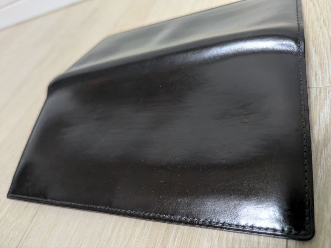 土屋鞄　コードバン　長財布　小銭入れあり　ブラック