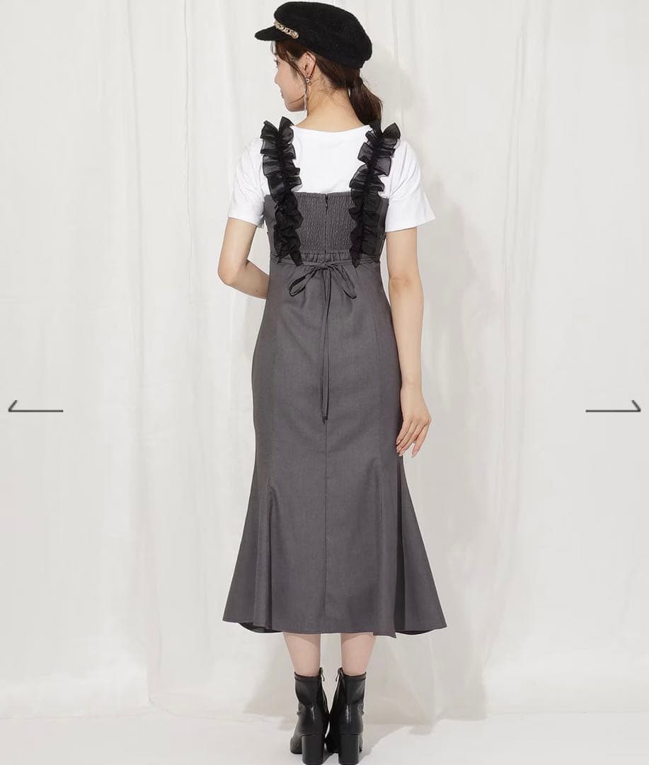 ウィルセレクションフリルショルダーマーメイドワンピース