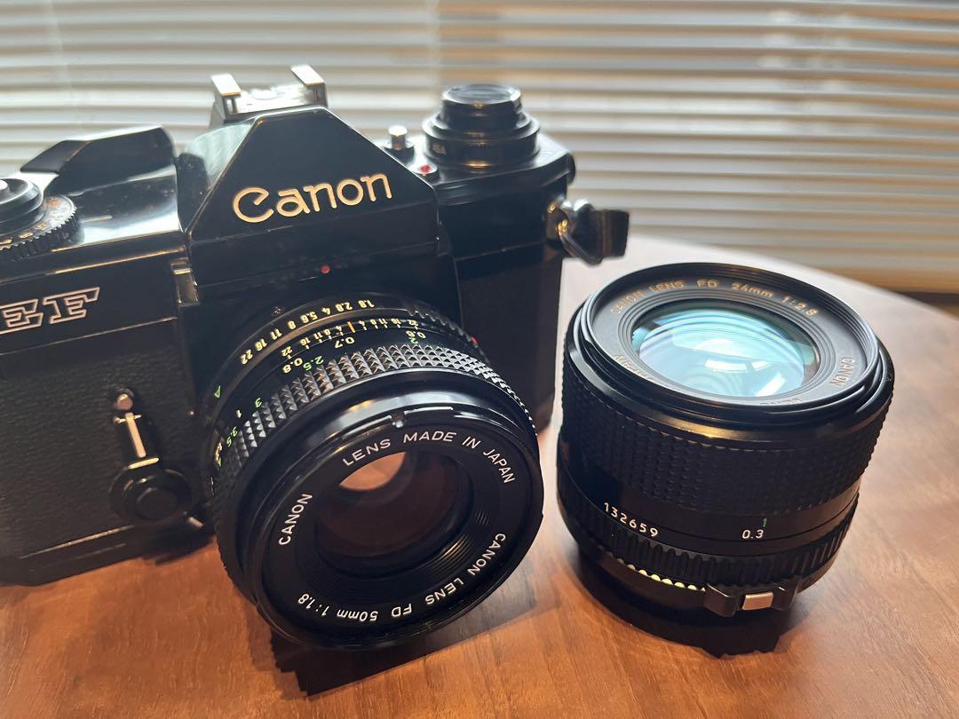 Canon EF フィルムカメラ(Canon FD 50mm, 24mm 付き) Canon EF フィルムカメラ(Canon FD 50mm, 24mm 付き)