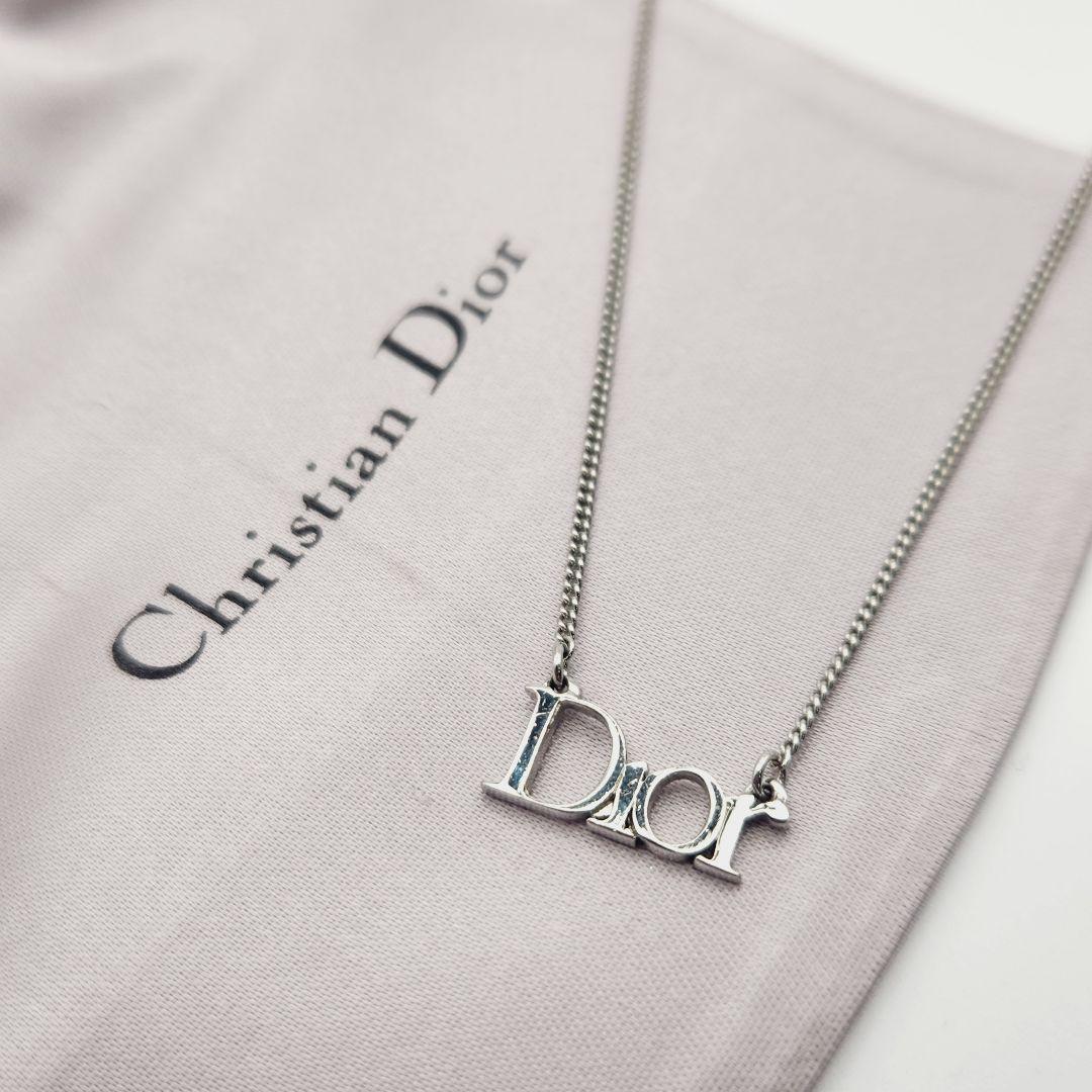 人気✨ Dior ネックレス CD ロゴ 希少 刻印 43cm