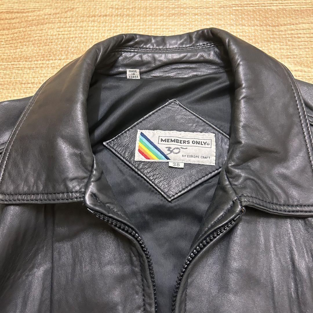【vintage】80s レザージャケット　古着　MEMBERS ONLY