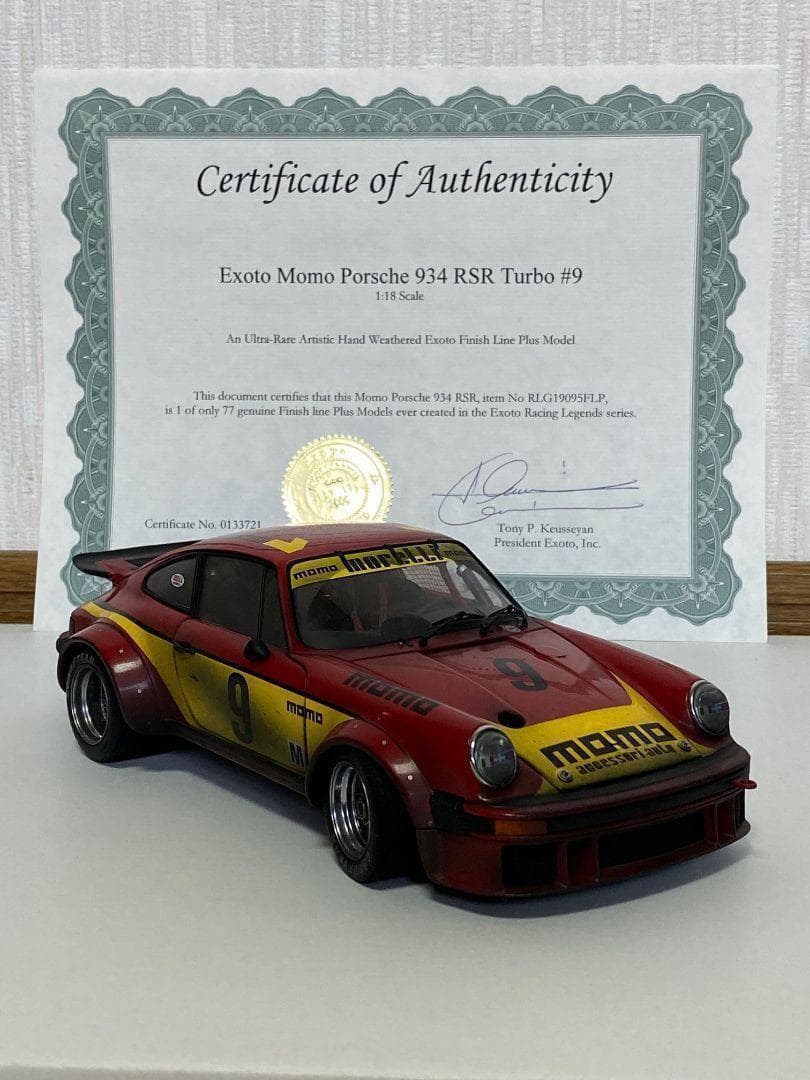 送料無料】 934 ポルシェ エグゾト 1/18 RSR 新品 証明書